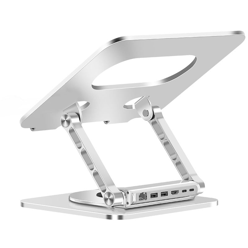 Adjustable Computer Stand with 360 Rotating Base Foldable Laptop Desk Riser for Macbook