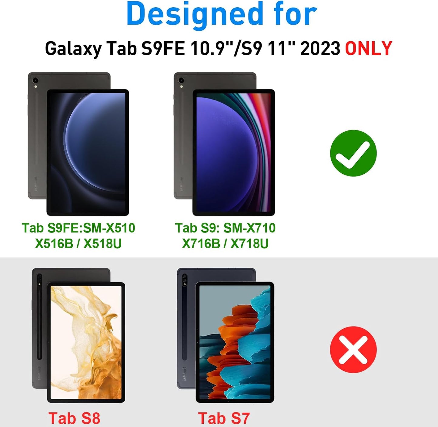Case for Galaxy Tab S9 11 inch/ S9 FE 10.9 inch JGX