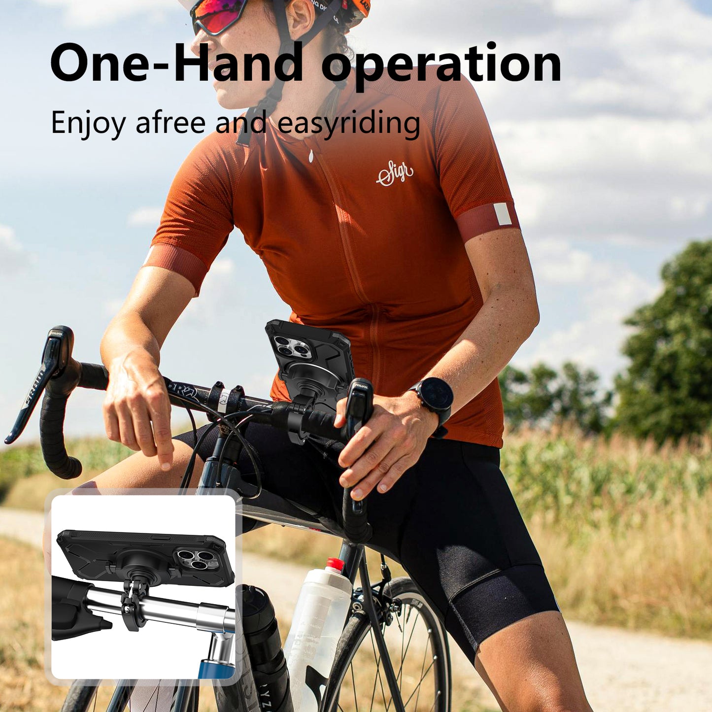 JK-KC801 Bike Phone Holder Magnetic Lock Kit for cycling