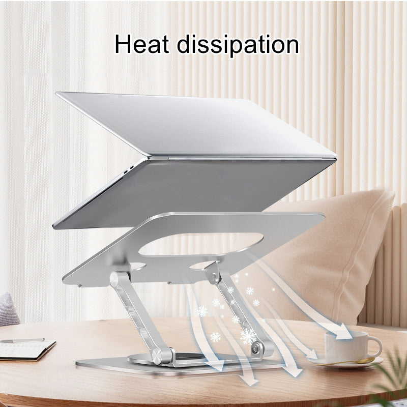 Adjustable Computer Stand with 360 Rotating Base Foldable Laptop Desk Riser for Macbook