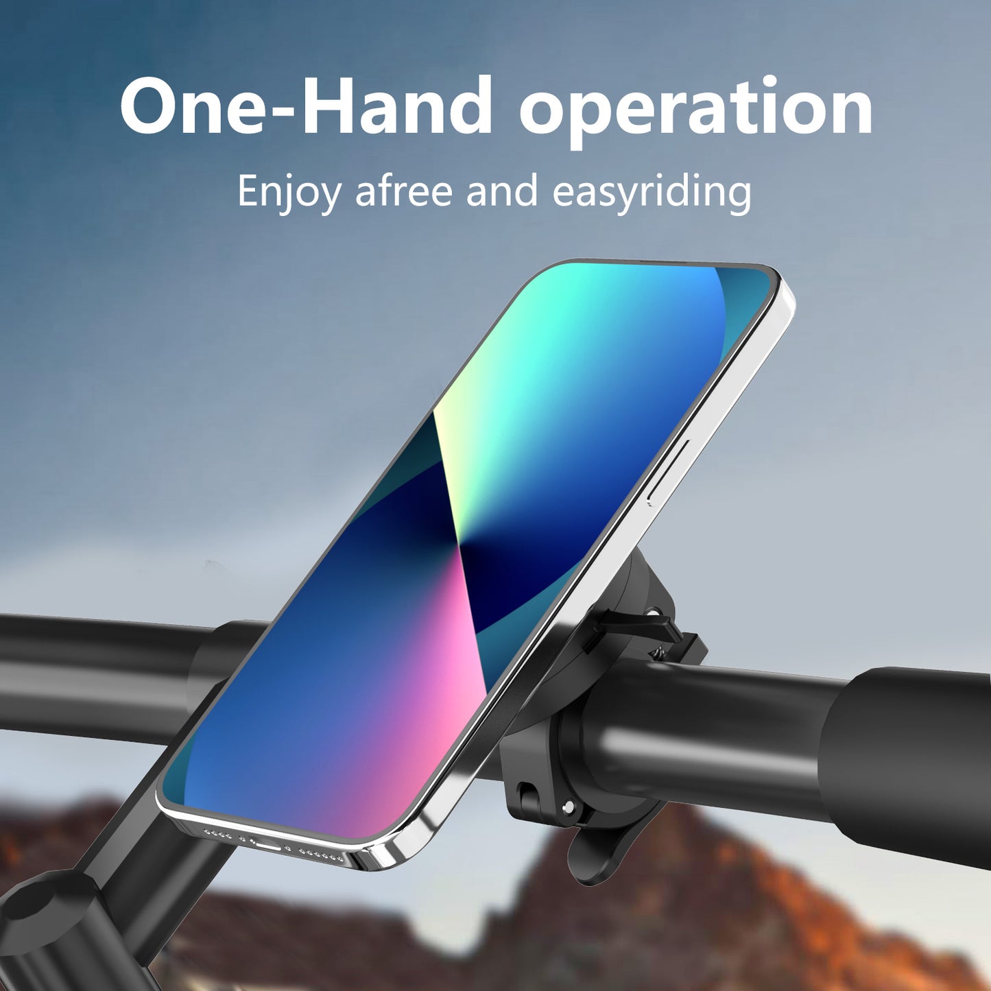 JK-KC03A Mountain Bike Magnetic Lock Handlebar Phone Mount
