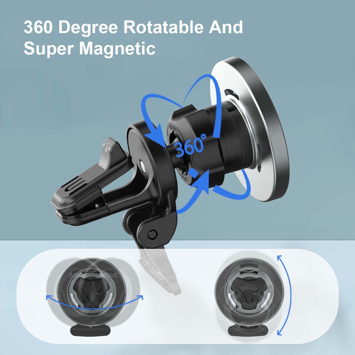JK-CF106 Magnetic Lock Mobile Phone MagSafe Holder Mount for Car Air Vent