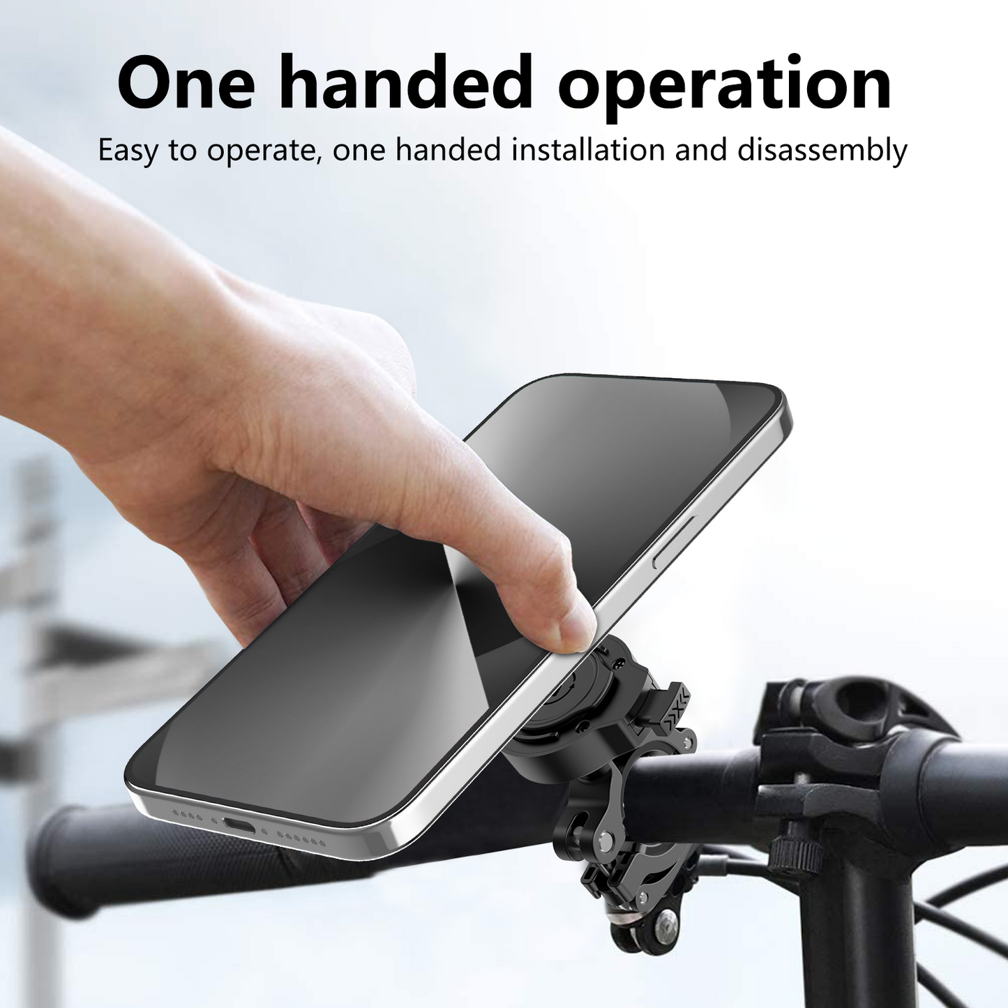 JK-KC802 Magnetic Lock Bicycle Phone Mount Kit for with 3M Adapter