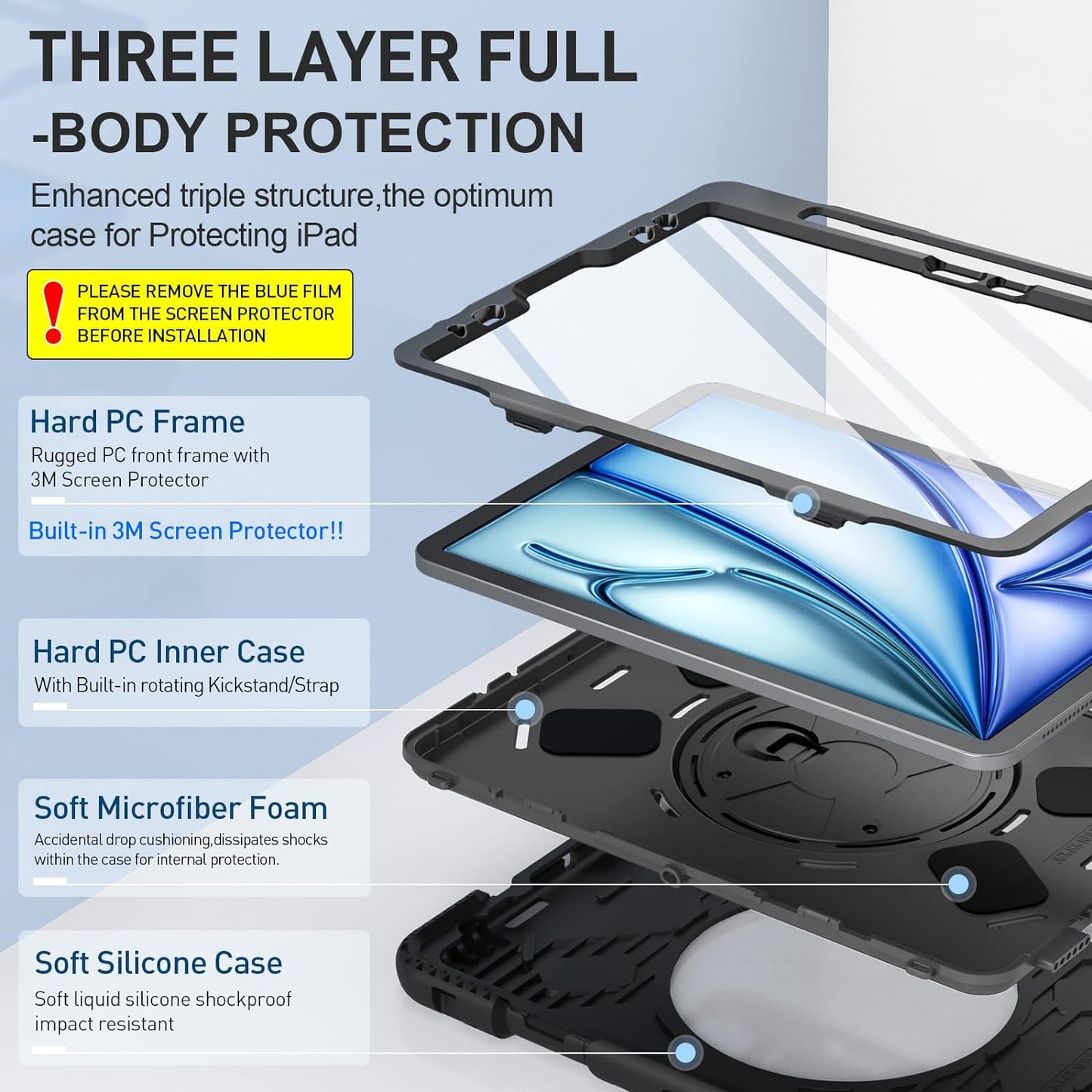 Case for iPad Air 11 M3 2025 & M2 2024 JGX