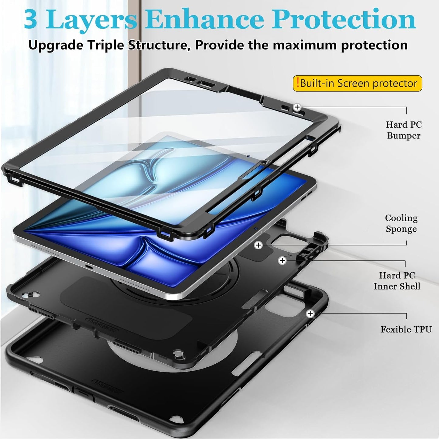 Case for iPad Air 11 M3 2025 & M2 2024 FTL
