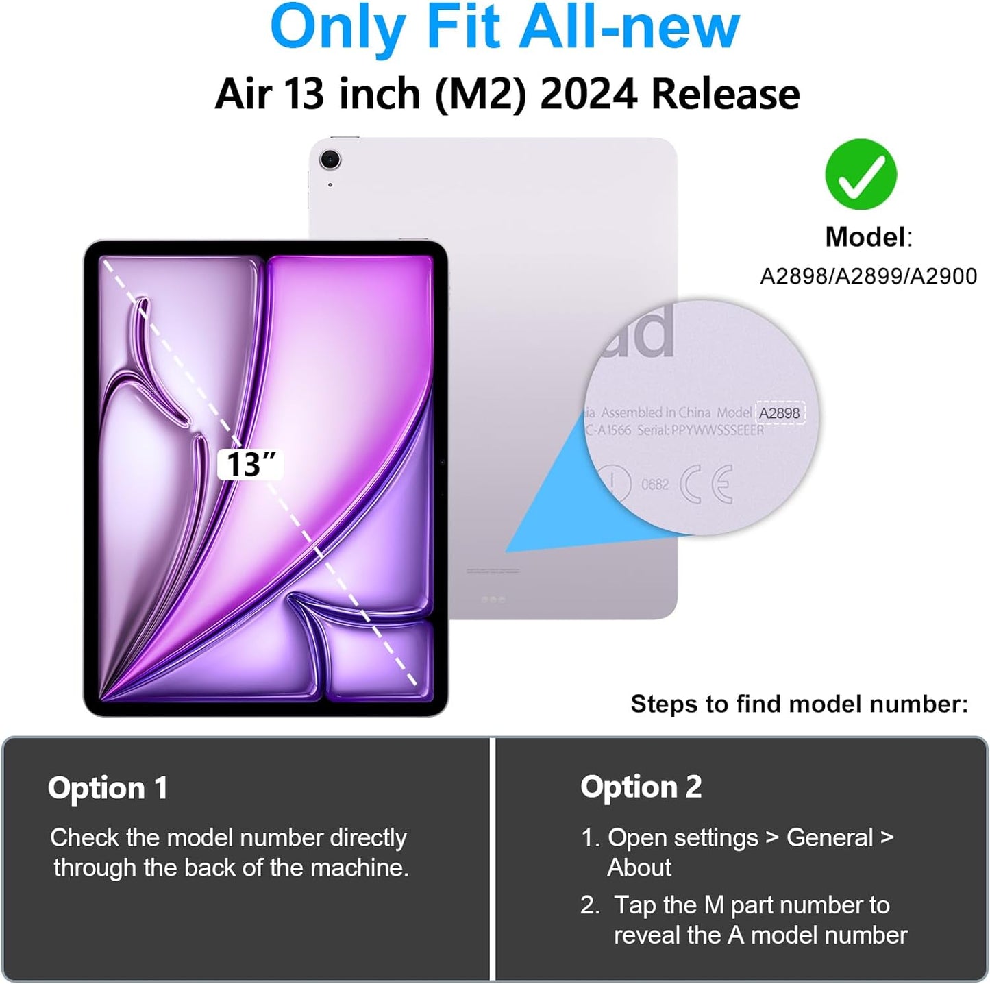 Case for iPad Air 13 inch M3 2025/ M2 2024 JGX