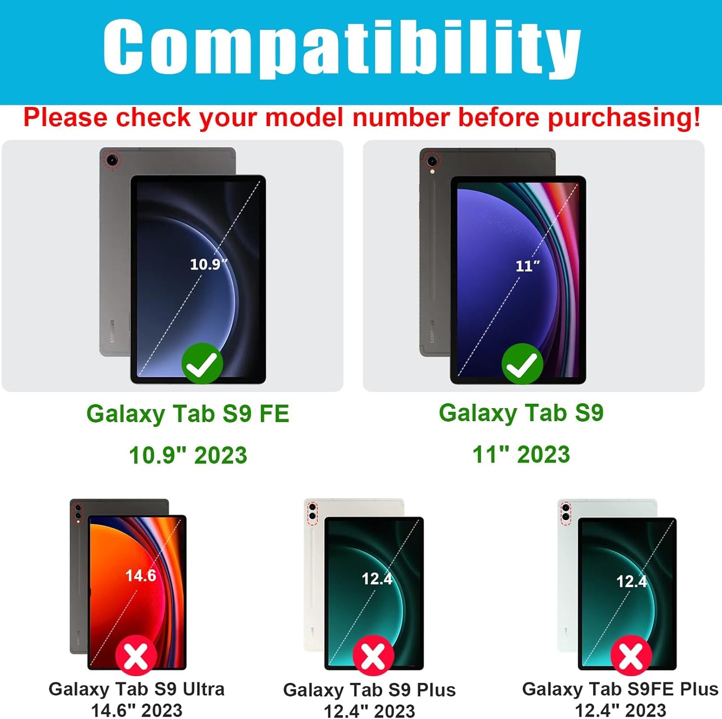 Case for Galaxy Tab S9 11 inch/ S9 FE 10.9 inch FTL