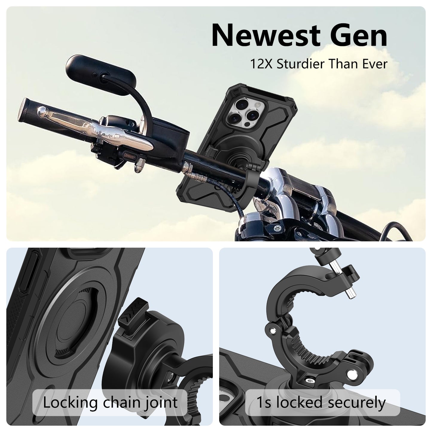 JK-KC801 Bike Phone Holder Magnetic Lock Kit for cycling