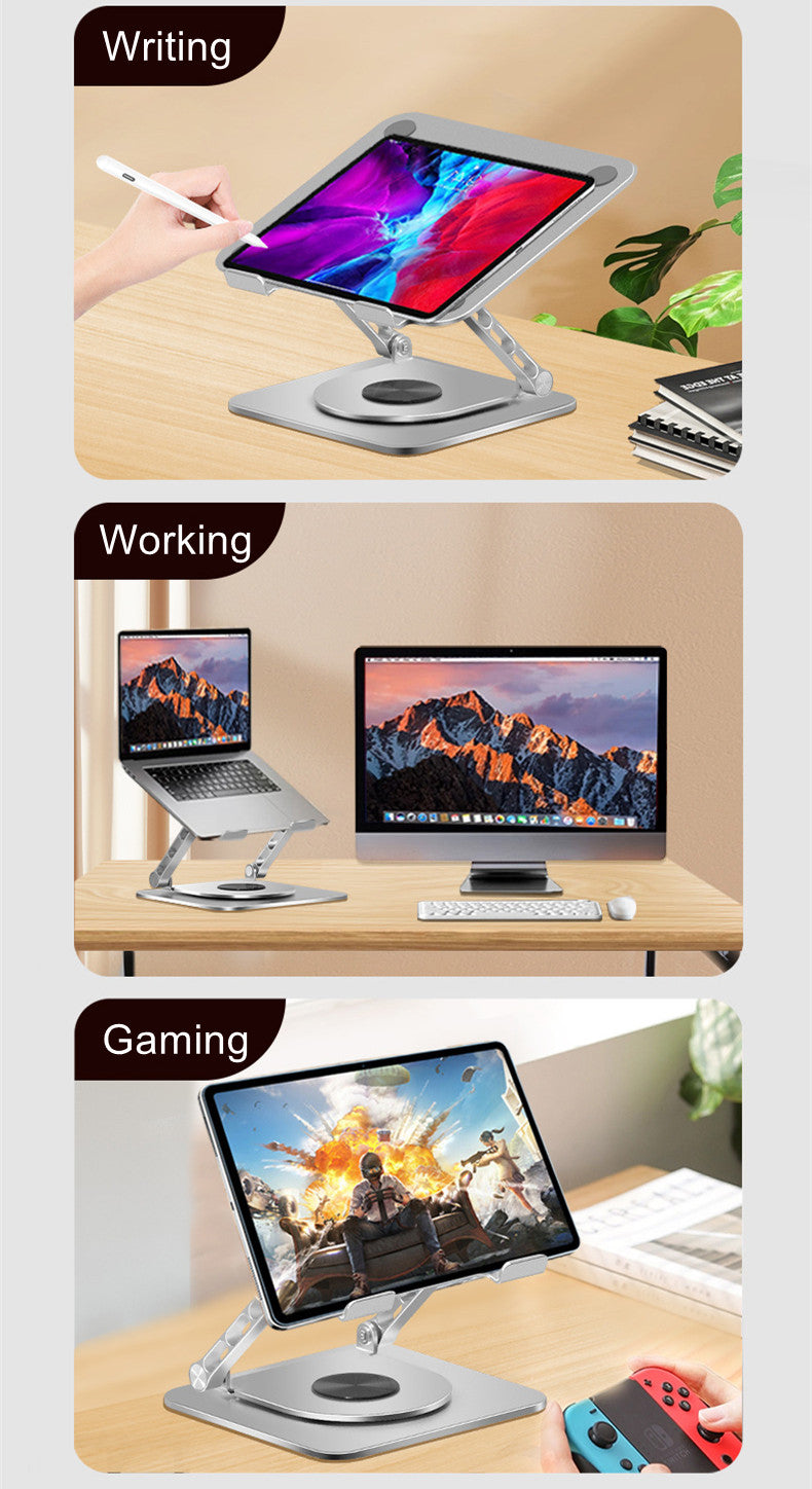 Adjustable Computer Stand with 360 Rotating Base Foldable Laptop Desk Riser for Macbook