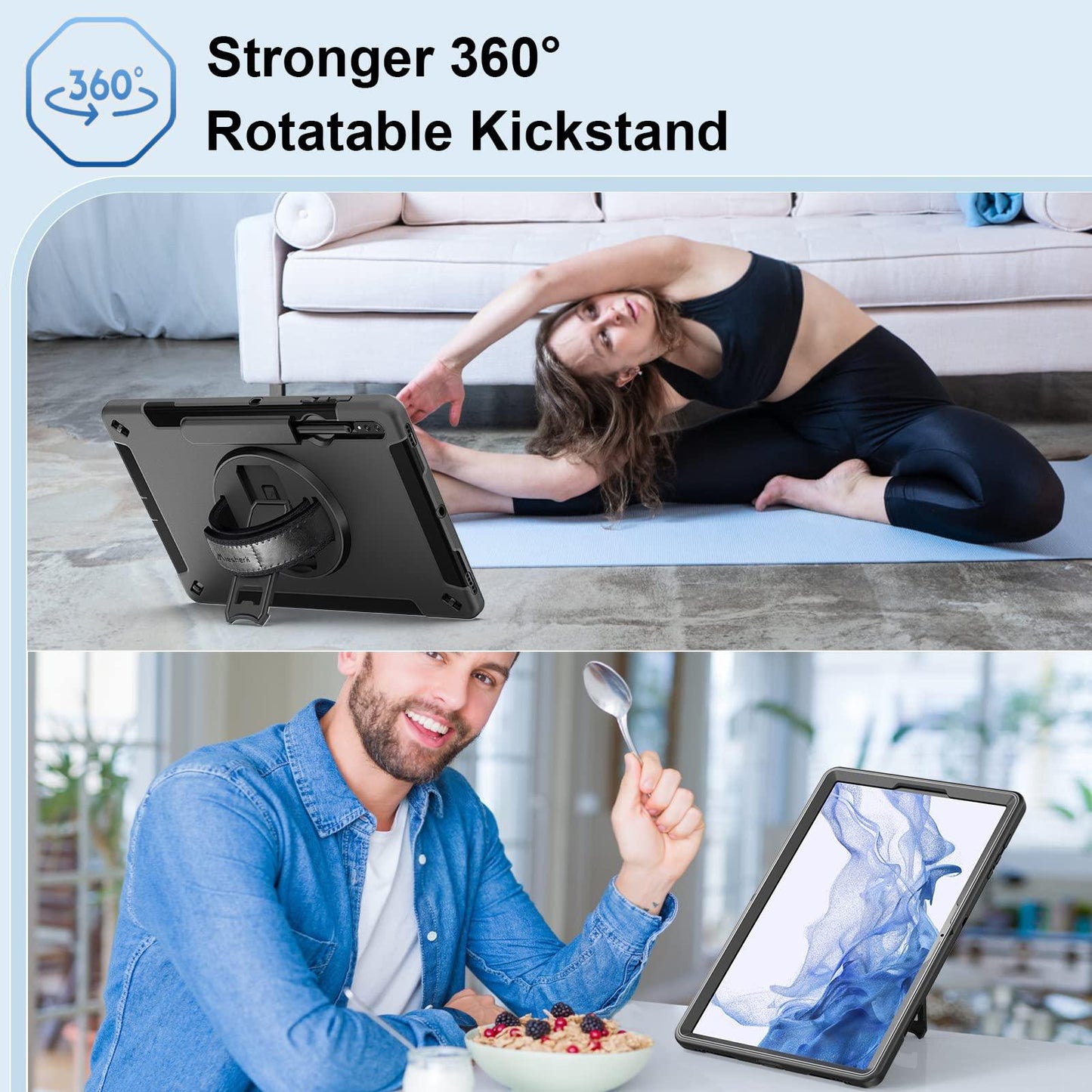 Case for Galaxy Tab S8 Plus/ S7 Plus/ S7 FE 12.4 inch FTL