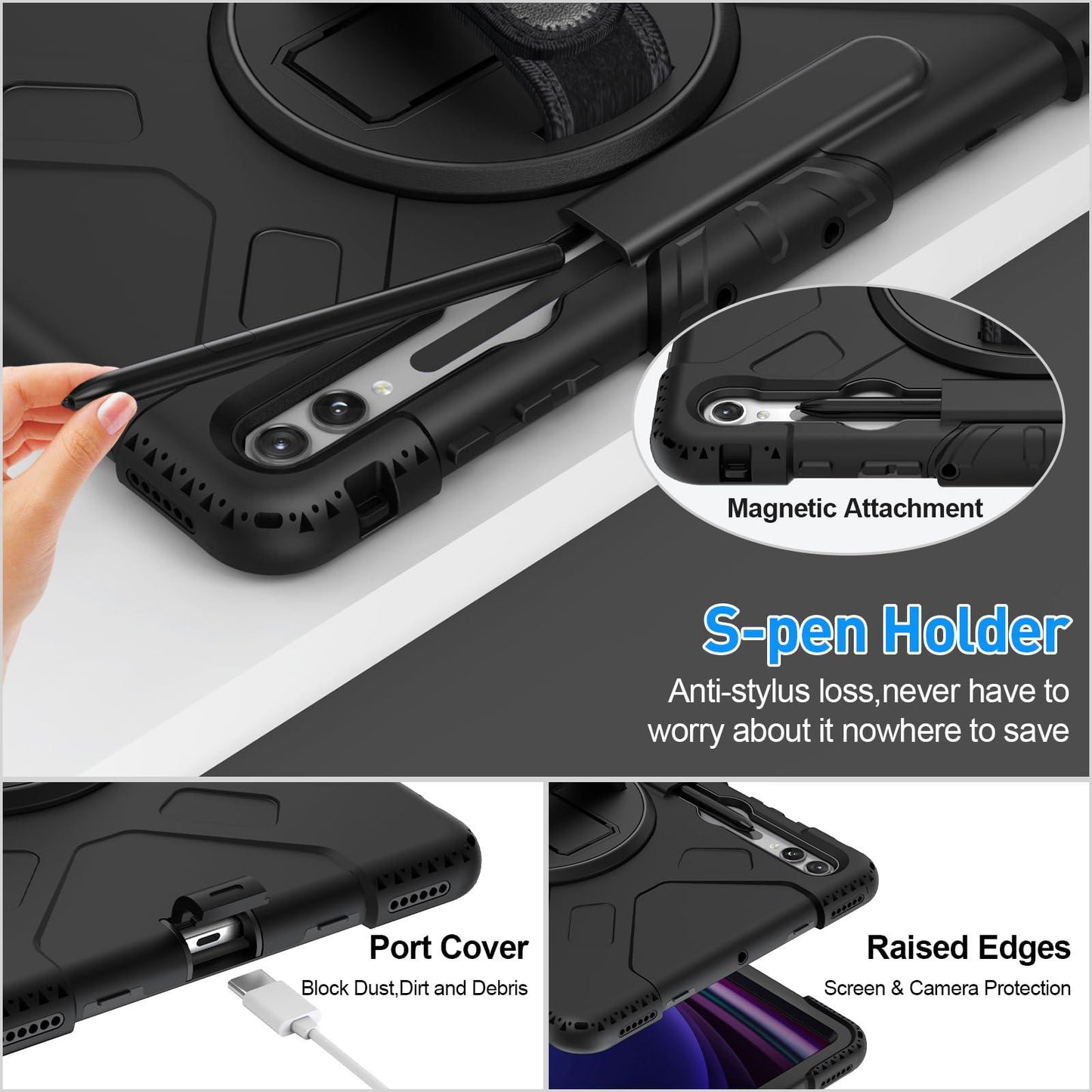 Case for Galaxy Tab S10 Plus/ S9 Plus/ S9 FE+ 12.4 inch JGX