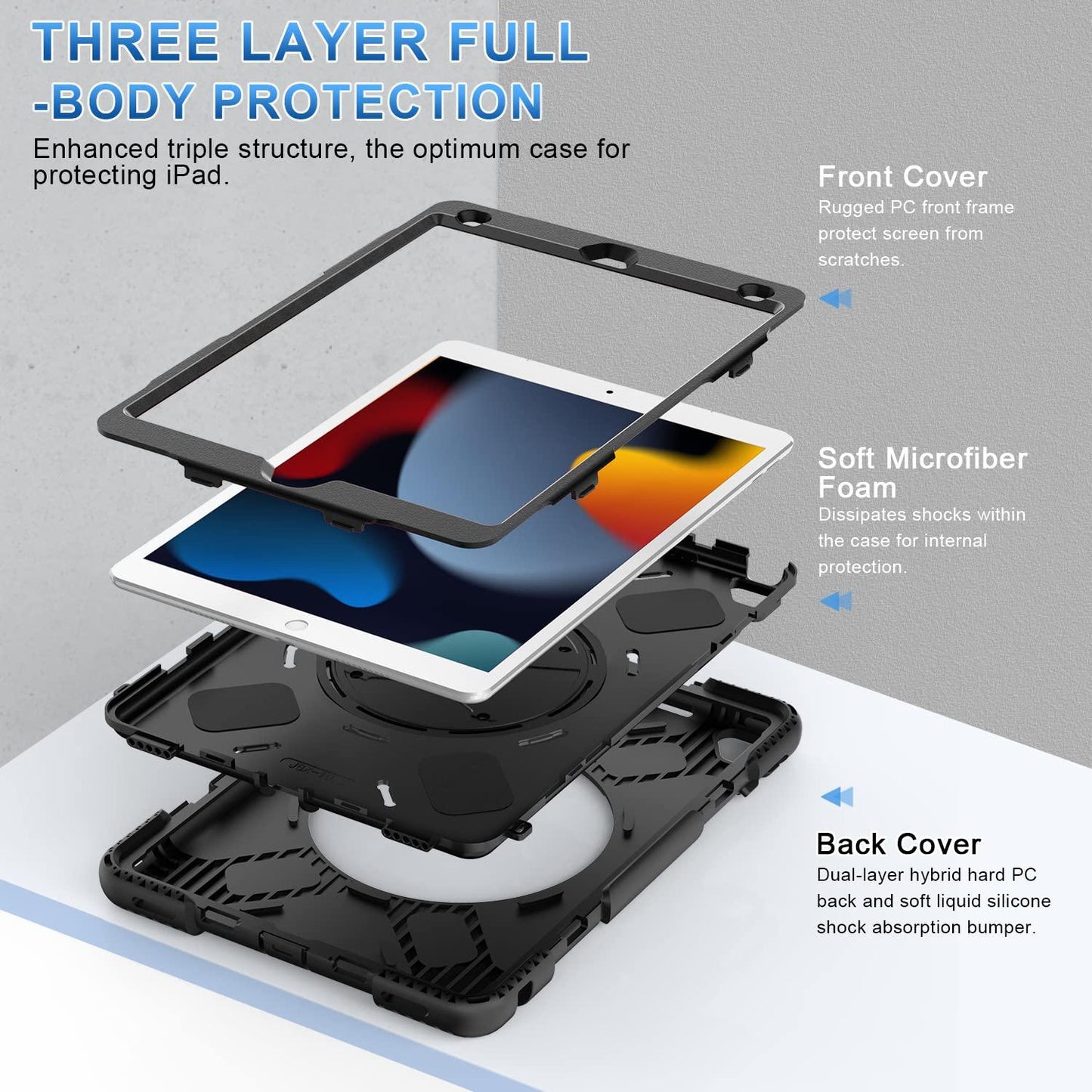 Case for iPad 7th/8th/9th Generation 10.2 inch JGX