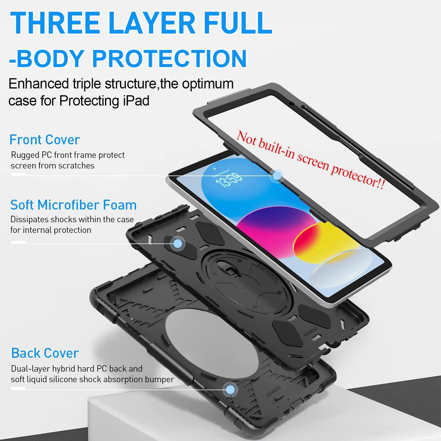 Case for iPad A16 11th 11" 2025/ 10th Generation 10.9" 2022 JGX