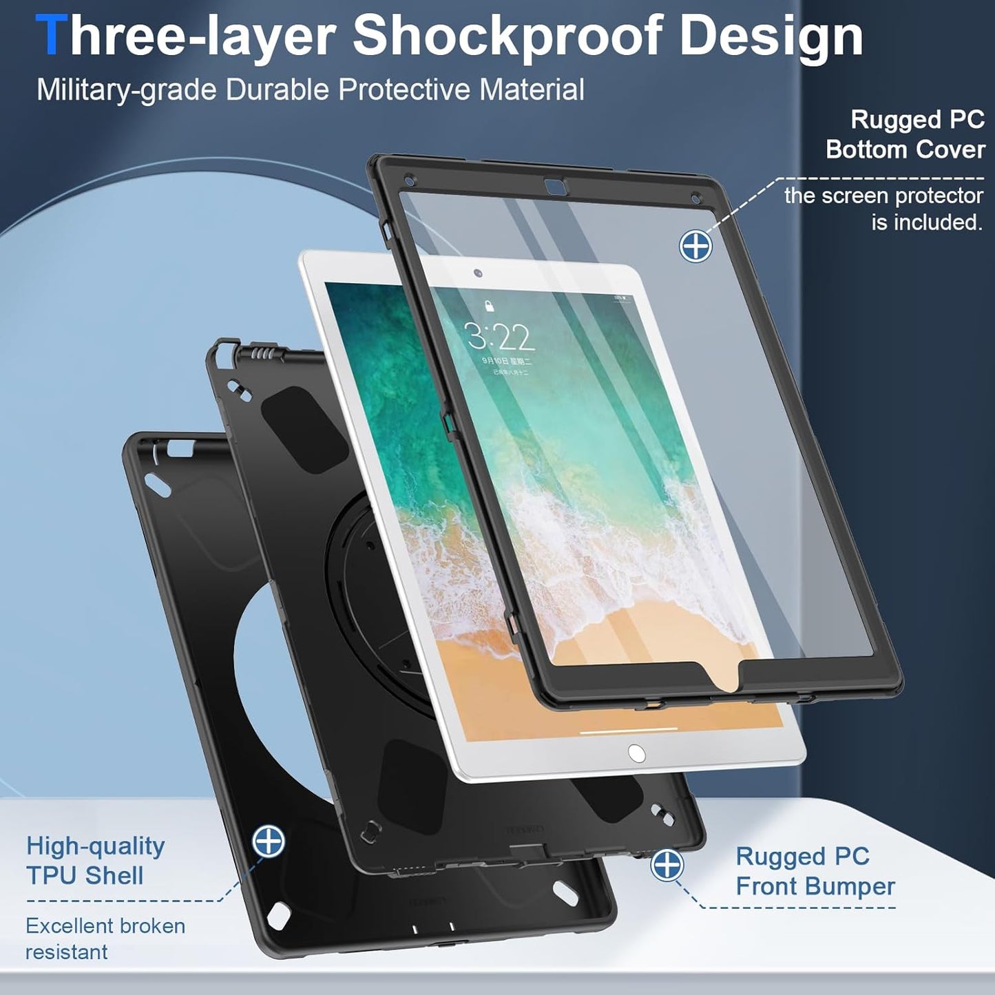 Case for iPad Pro 12.9 2nd Gen 2017 /1st Gen 2015 FTL