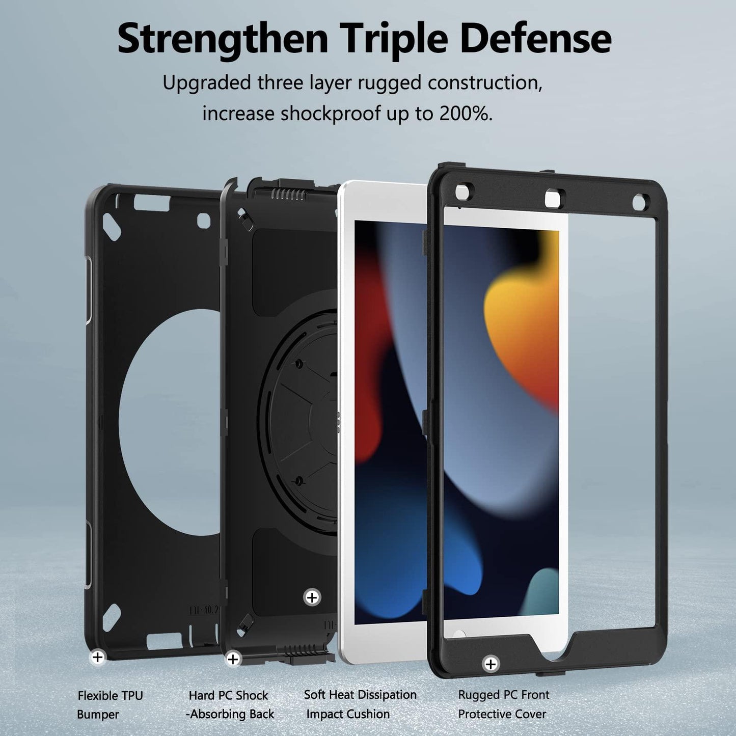 Case for iPad 7th/8th/9th Generation 10.2 inch FTL