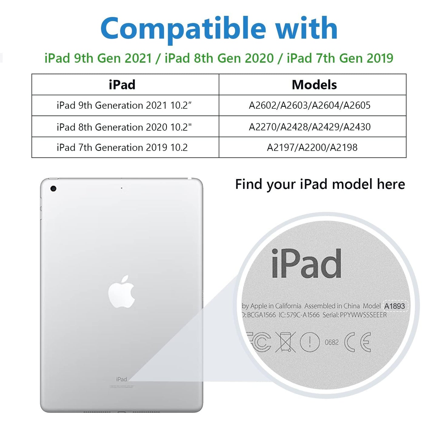 Case for iPad 7th/8th/9th Generation 10.2 inch FTL