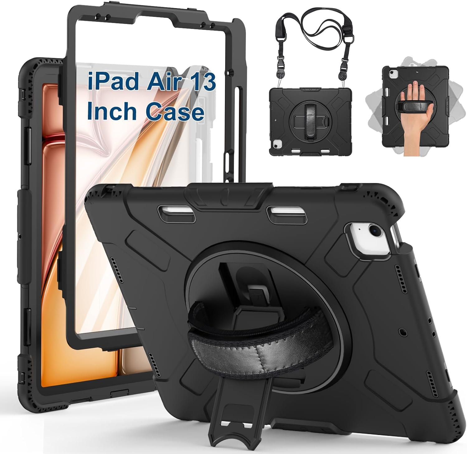 Rugged Protective Case for iPad Air 13 inch M3 2025/ M2 2024 Case