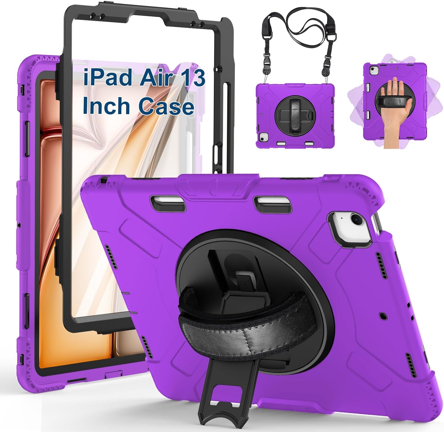 Rugged Protective Case for iPad Air 13 inch M3 2025/ M2 2024 Case