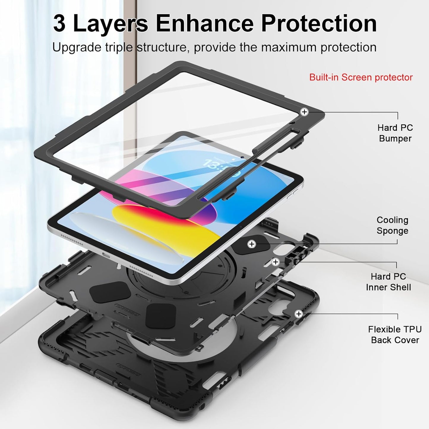 Case for iPad A16 11th 11" 2025/ 10th Generation 10.9" 2022 JGX
