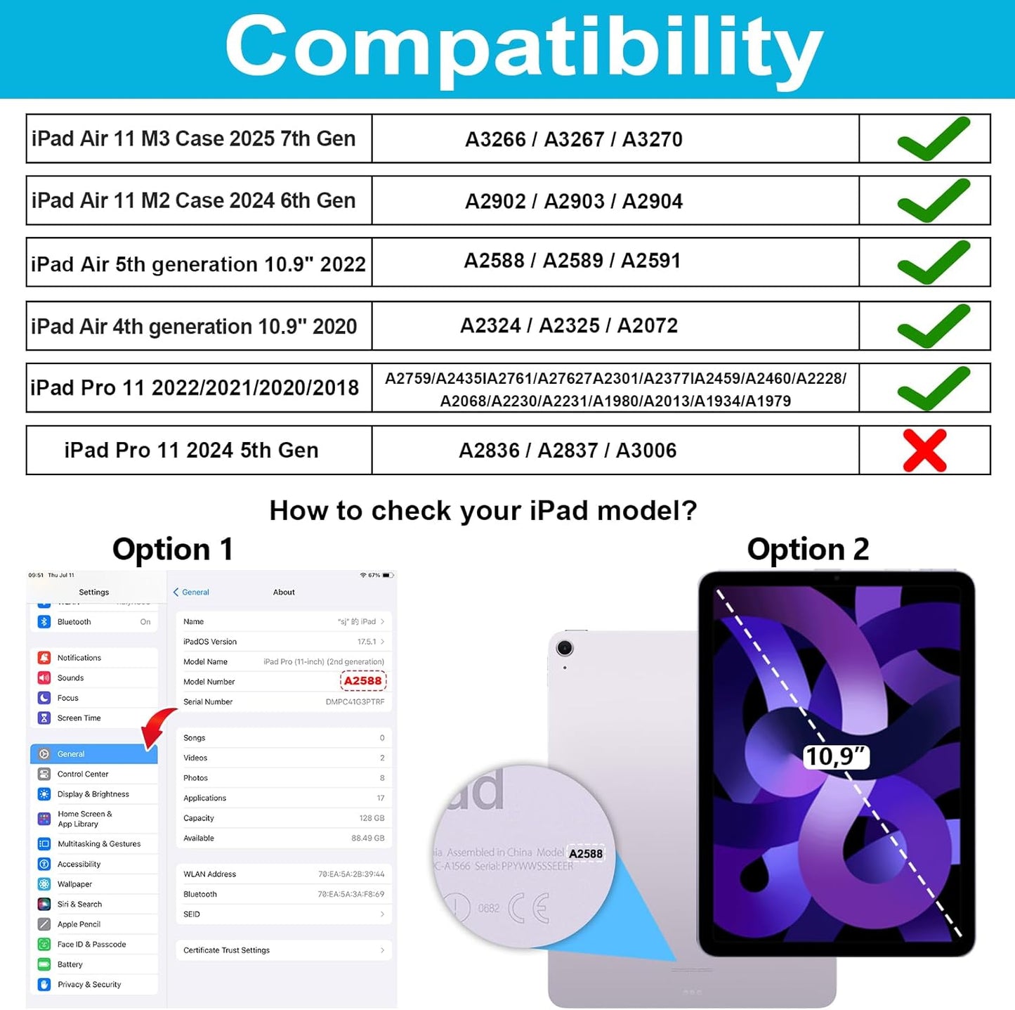 Case for iPad Air 11 M3 2025 & M2 2024 FTL