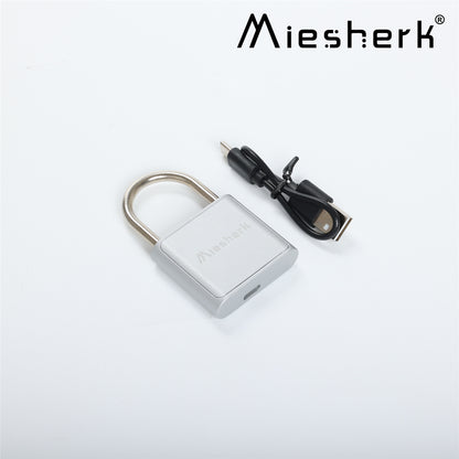 Miesherk Biometric Identification Apparatus Fingerprint Smart Padlock Lock for Gym/ School Locker, Luggage, Backpack, Suitcase