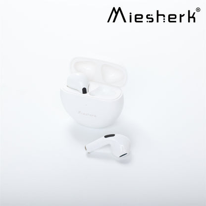 Miesherk Wireless ear buds Bluetooth Earbuds White