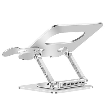 Adjustable Computer Stand with 360 Rotating Base Foldable Laptop Desk Riser for Macbook