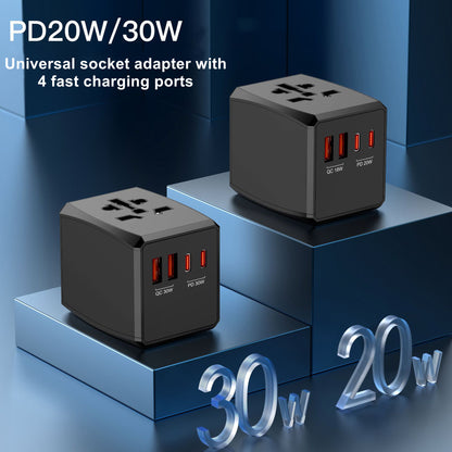 Universal Travel Adapter International Power Plug Adapter All-in-One Worldwide Wall Charger