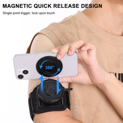 JK-YD703 Armband Phone Holder Magnetic Phone Grip for Gym Running with Universal Adapter/ Phone Case