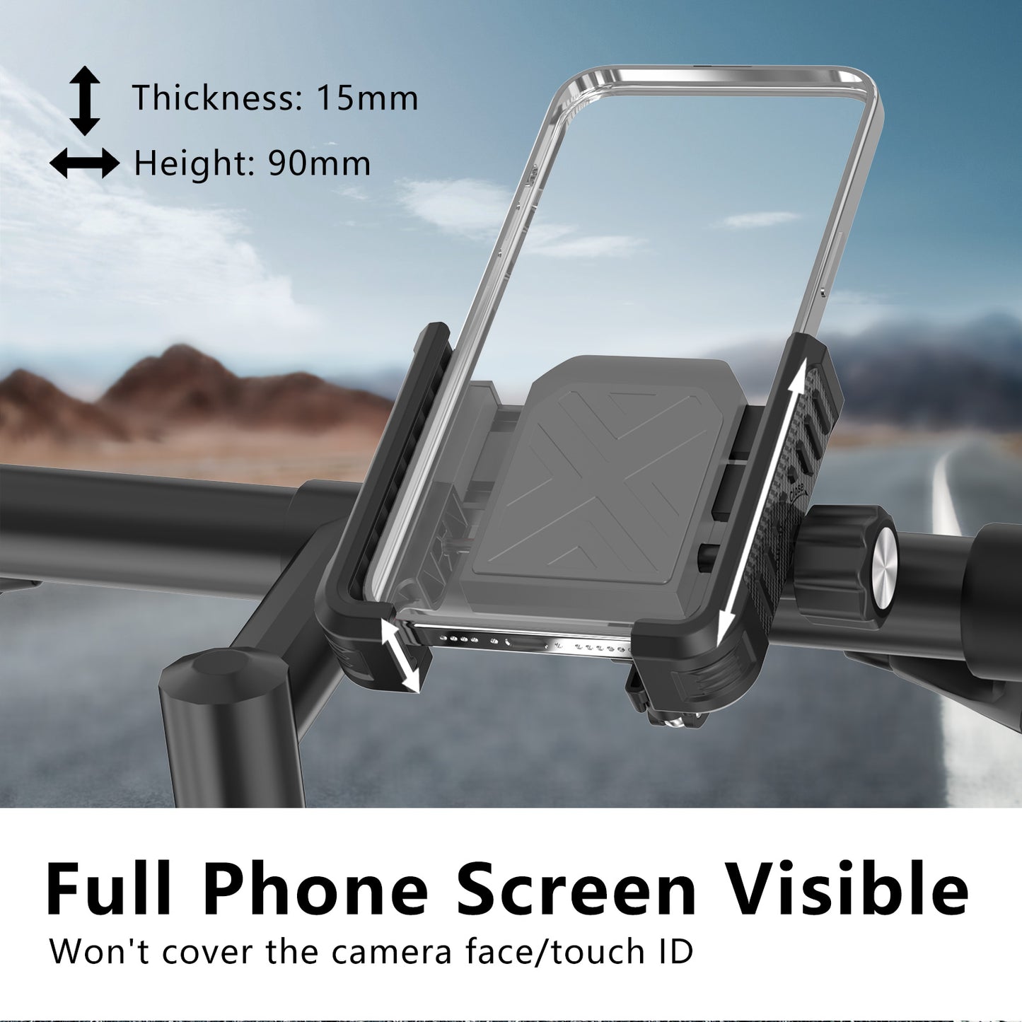 Miesherk Universal Phone Mount Holder for Bike Motorcycle E-Bike