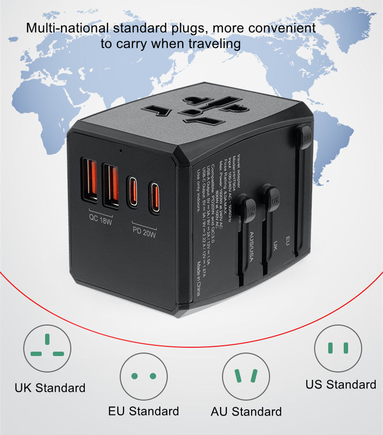 Universal Travel Adapter International Power Plug Adapter All-in-One Worldwide Wall Charger