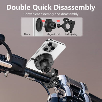 JK-KC03C Universal Ball Style Magnetic Lock Road Bike Phone Mount for eBike Motorcycle