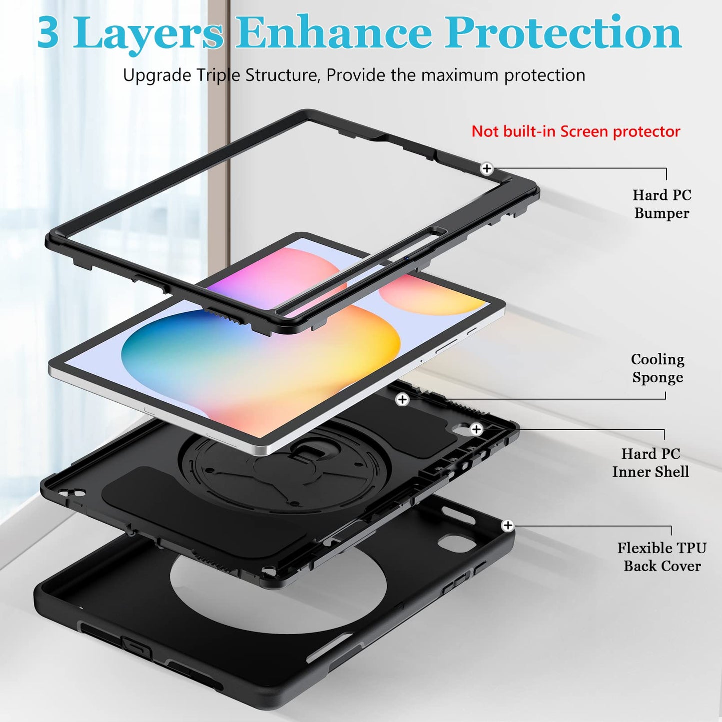 Case for Galaxy Tab S6 Lite 2022/2024 10.4 inch FTL